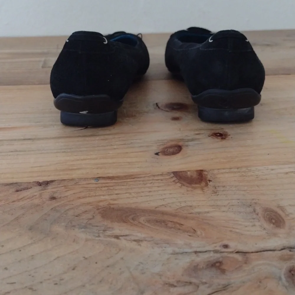 Amalfi Black Suede Slip On Shoes Made in Italy Size 6.5